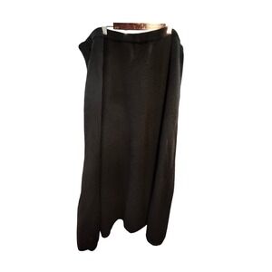 Black Knit Sweater Skirt Midi Length‎ Comfortable Casual Minimalist